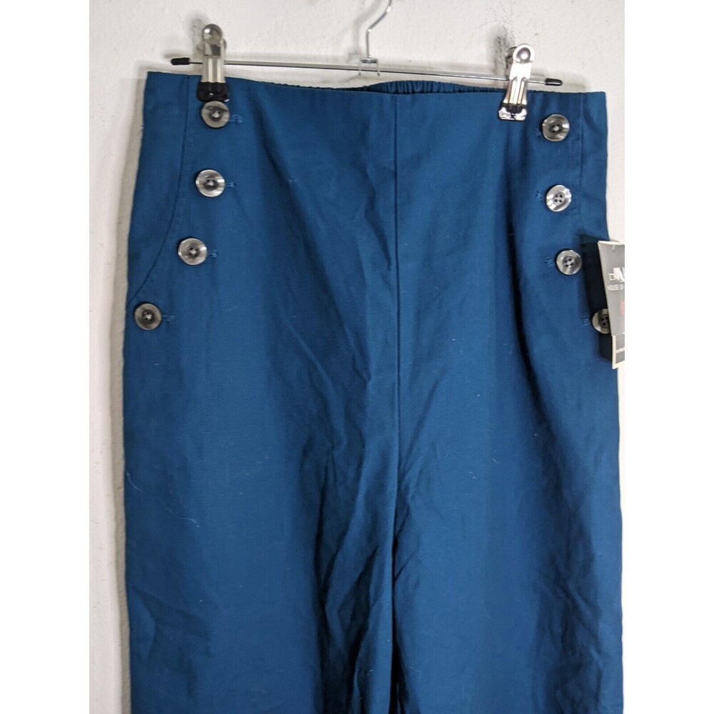 NWT Black History Month Women's House Aama High Waisted Pants Blue S You 28x27 - Picture 2 of 9